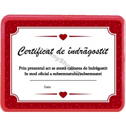 Certificat de indragostit in rama magnetica